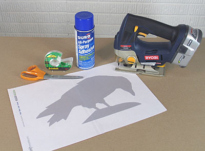 halloween template crow instructions