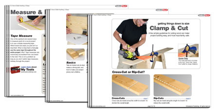 wood project assembly - measure, clamp, cut