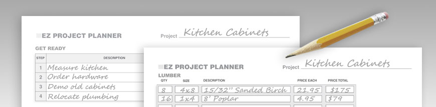 EZ Wood Project Checklist and Materials List