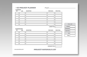 EZ Wood Project Planner